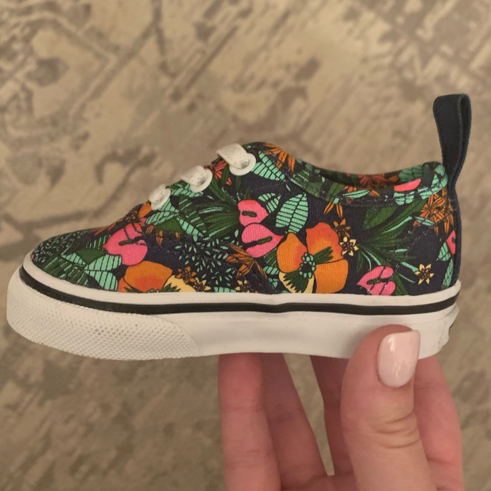 Toddler Navy Floral Vans